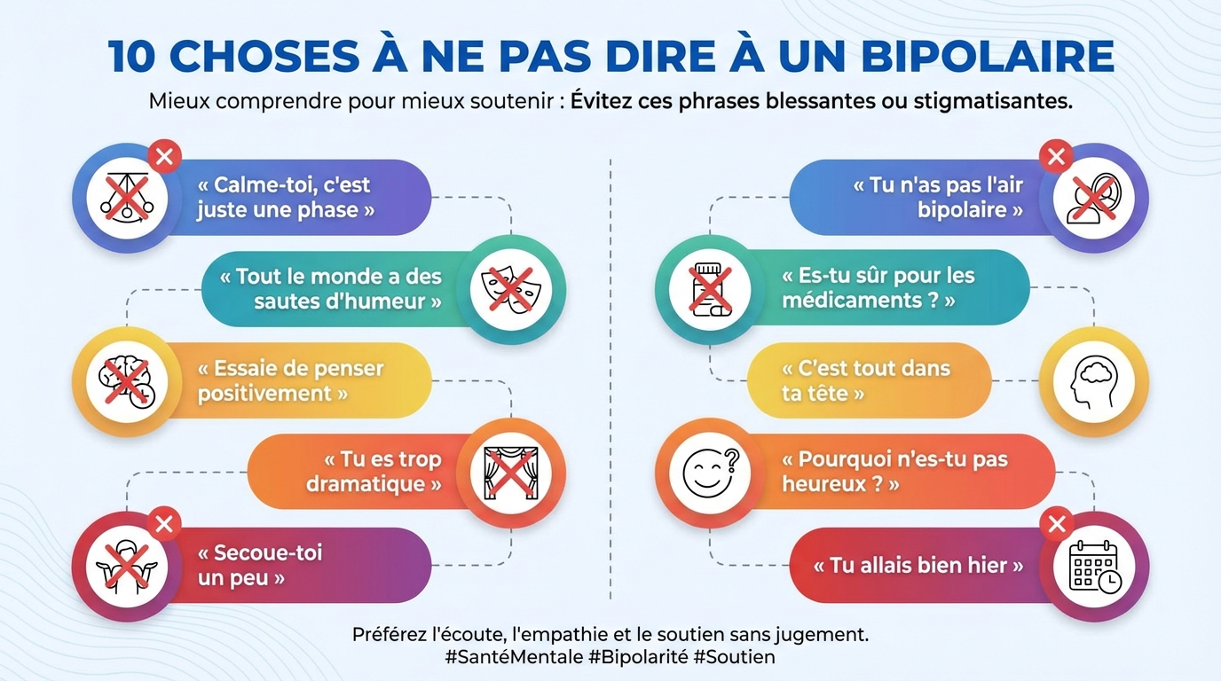 10 choses à ne pas dire à un bipolaire 1 Les 10 choses à ne pas dire