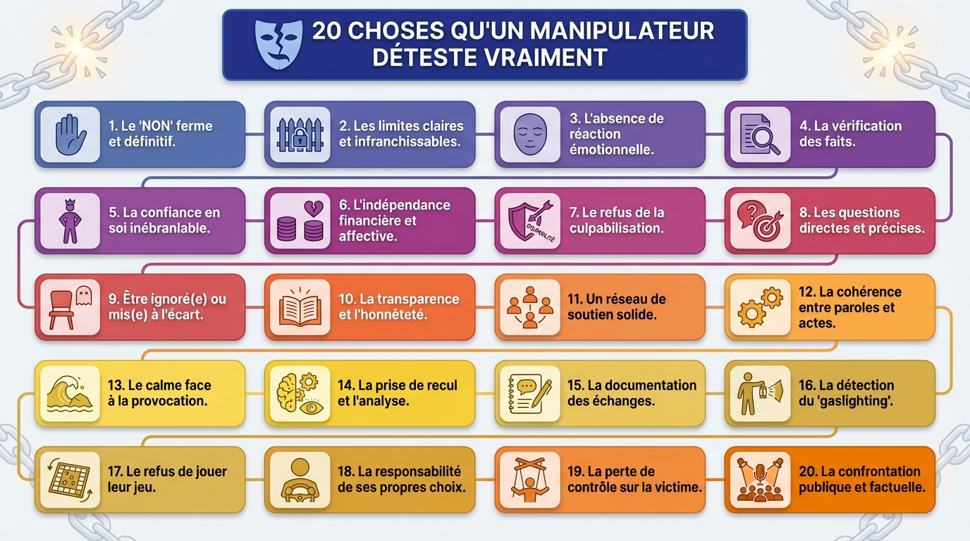 20 choses qu'un manipulateur déteste vraiment 1 Les 20 choses qu'un manipulateur déteste