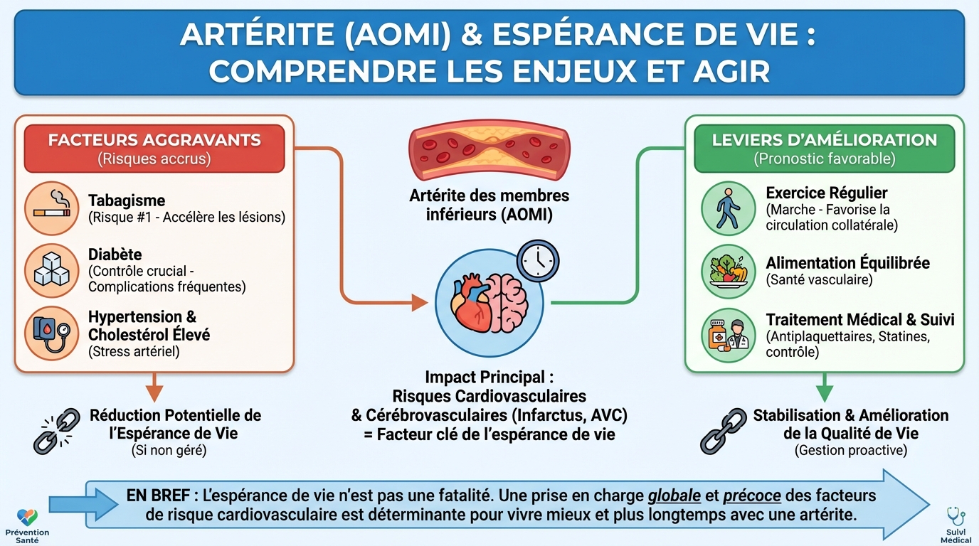 Impact de l'artérite sur l'espérance de vie