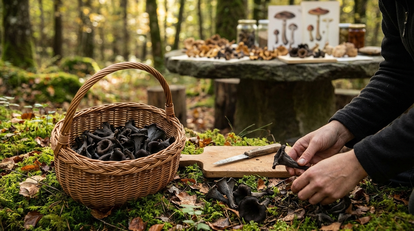 Tout savoir sur la trompette de la mort : un champignon fascinant