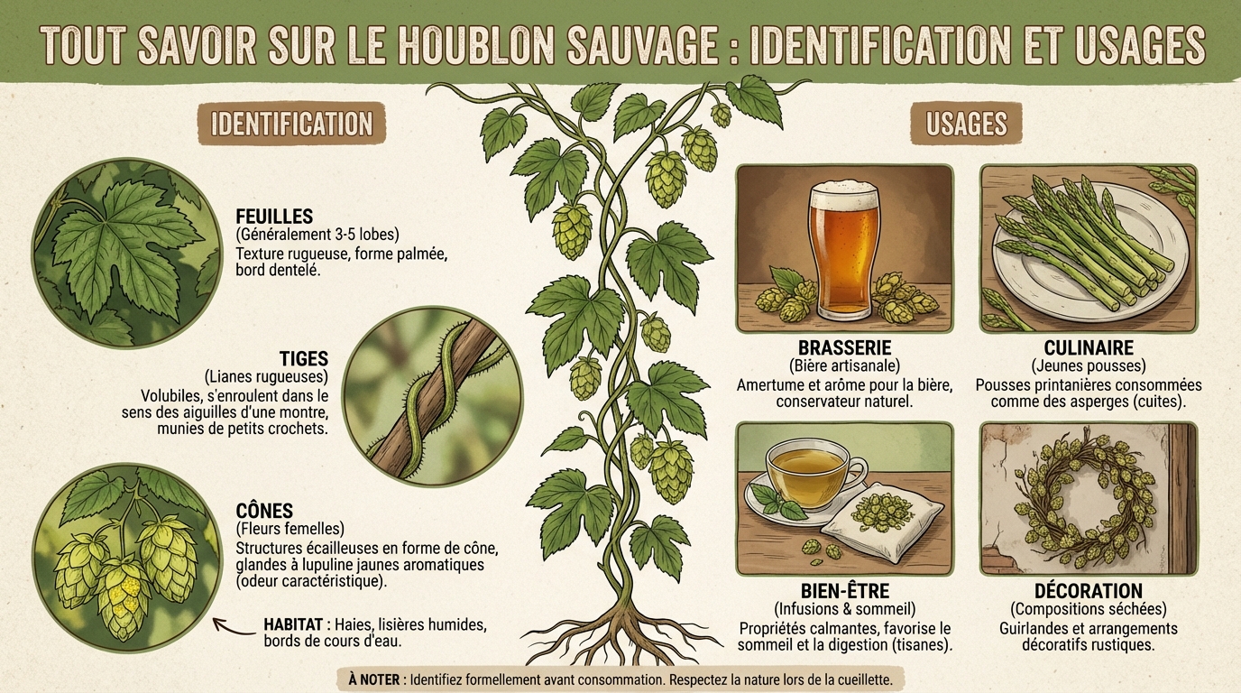 Tout savoir sur le houblon sauvage : identification et usages 1 Comment identifier le houblon sauvage ?