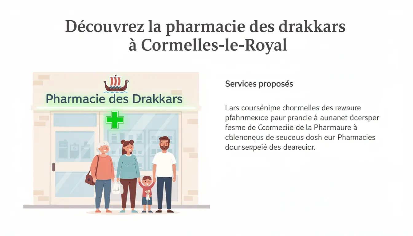 Découvrez la pharmacie des drakkars à cormelles-le-royal 1 Services proposés