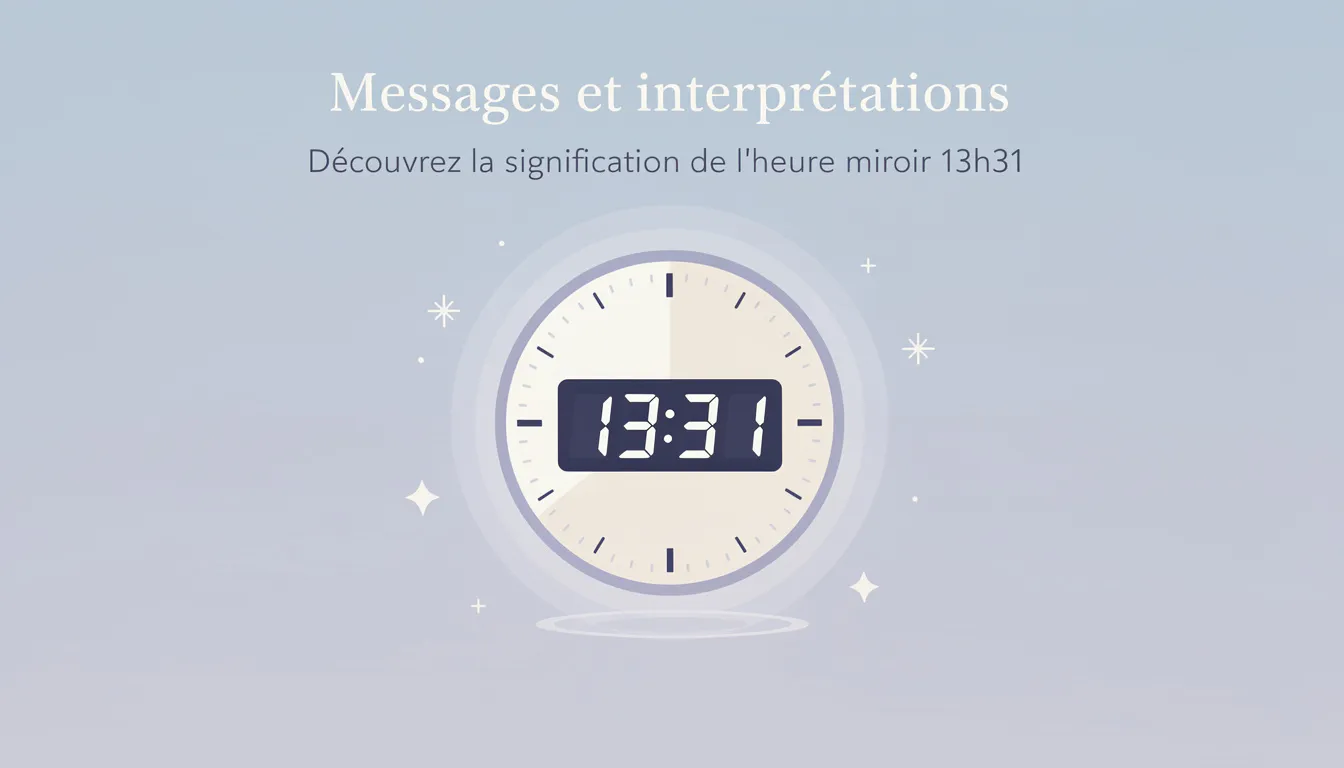 Découvrez la signification de l'heure miroir 13h31 1 Messages et interprétations